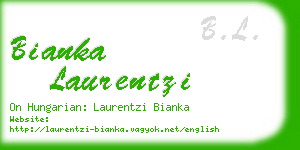 bianka laurentzi business card